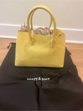 Matt & Nat Kristasm Yellow Pebbled Vegan Bag 12L